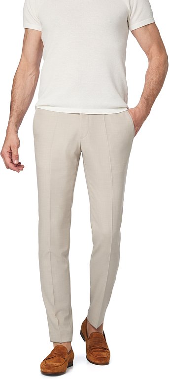 ROY ROBSON Herren Hose beige meliert Slim Fit
