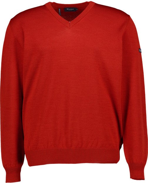 MAERZ Muenchen Herren Pullover rot unifarben