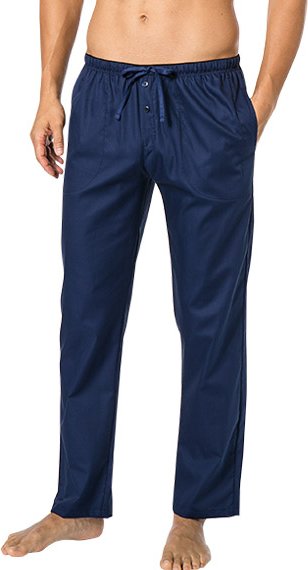 Novila Herren Pyjamahose blau Baumwolle & Mix unifarben