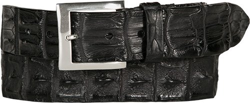 POST & CO Herren Gürtel schwarz Leder geprägt