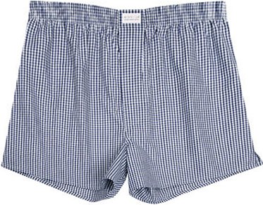 Novila Herren Boxershorts blau Reine Baumwolle Gemustert
