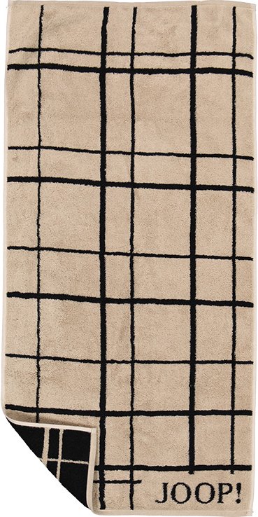JOOP! Herren Handtuch beige Baumwolle & Mix Kariert