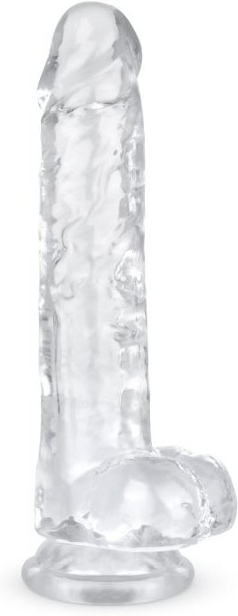 Jelly Dildo mit Hoden - 19 cm
