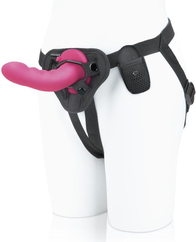 Pegasus - 6 Curved Ripple Silicone Peg with harness included