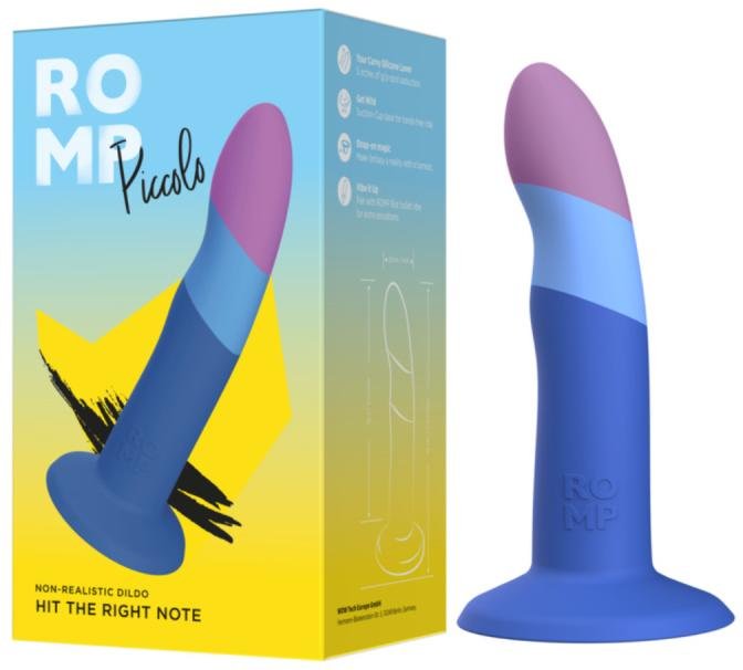 ROMP – Piccolo Vibrierender Dildo – Blau