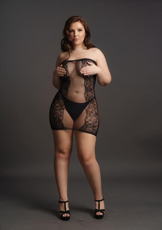 Trägerloses Minikleid für Kurven