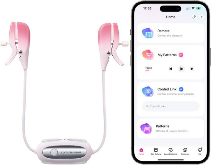 Lovense »Gemini« Vibrierende Nippelklemmen mit App