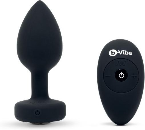 B-Vibe - Vibrating Jewel Plug M/L Black Diamond