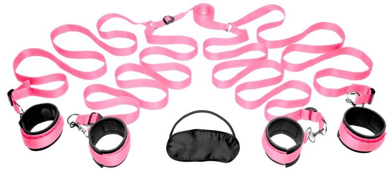FRISKY - Fesselset fürs Schlafzimmer Rosa Bettfesseln