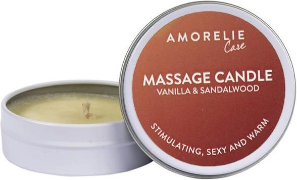 AMORELIE Care »Vanilla & Sandalwood« Massagekerze