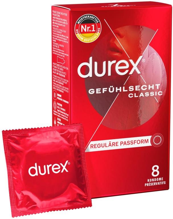 Durex – Thin Feel Classic Kondome – 8 Stück