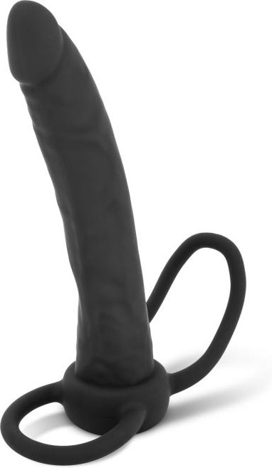 Men Only - Dildo mit Penisring - Schwarz