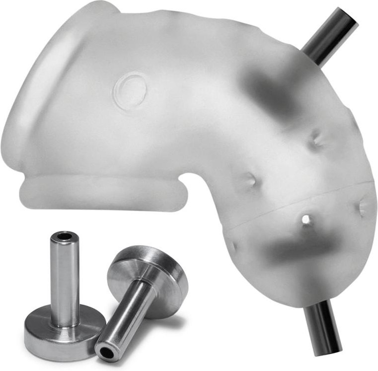 Oxballs - Airlock Electro Air-Lite Vented Chastity Clear Ice