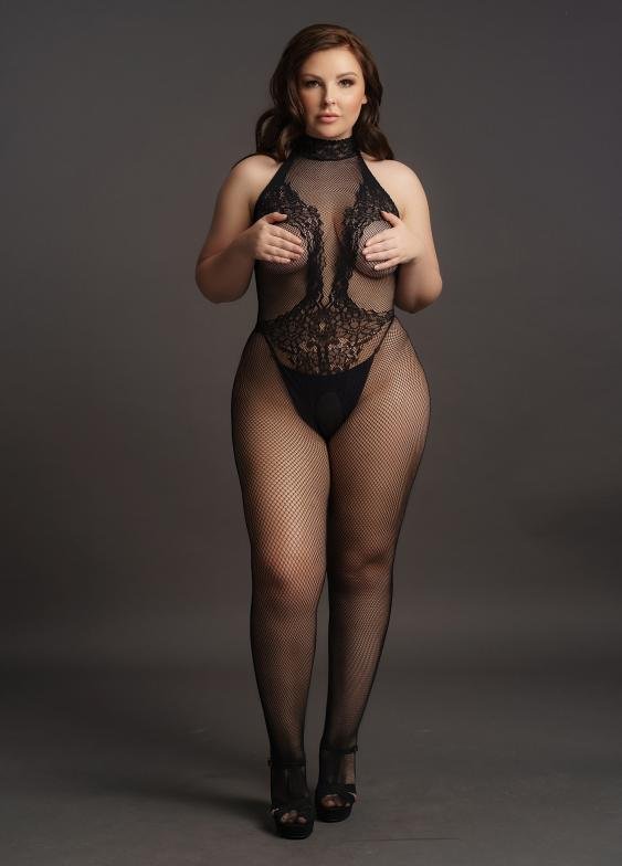 Le Desir Catsuit mit Spitzendetails