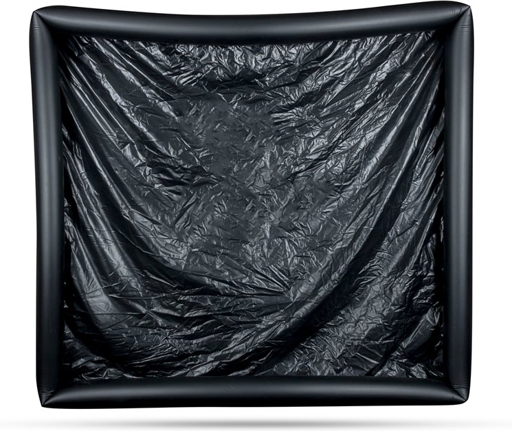 Vinylfolie mit aufblasbaren Kanten - Schwarz