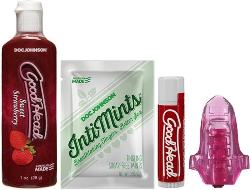 Doc Johnson - GoodHead Lick It Kit - Erdbeere