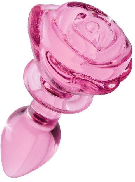 BOOTY SPARKS - Glas-Rosen Analplug Klein - Rosa