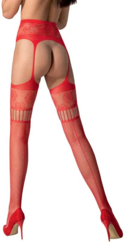 Passion - S030 Strip Strumpfhose - Rot