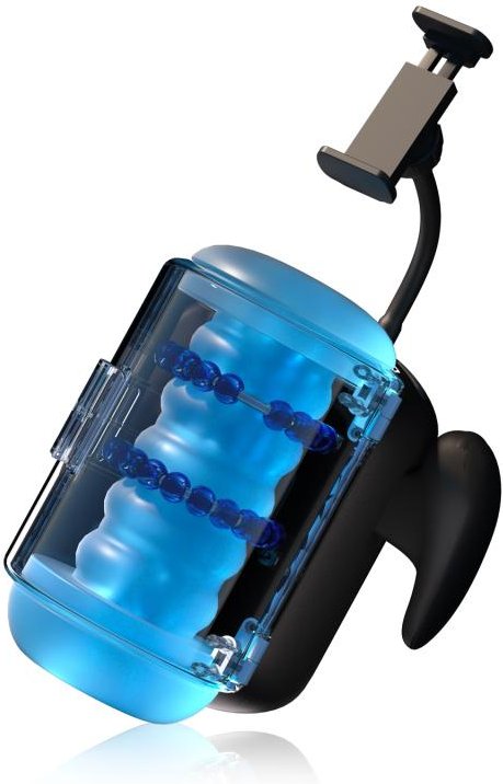 BLOWCAST »Wingman Plus« Silikon-Masturbator mit Massage-Perlen & Heizfunktion