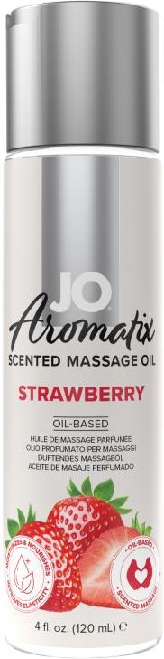 Thumbnail - System JO - Aromatix Duftende Massageöl Erdbeere -120 ml