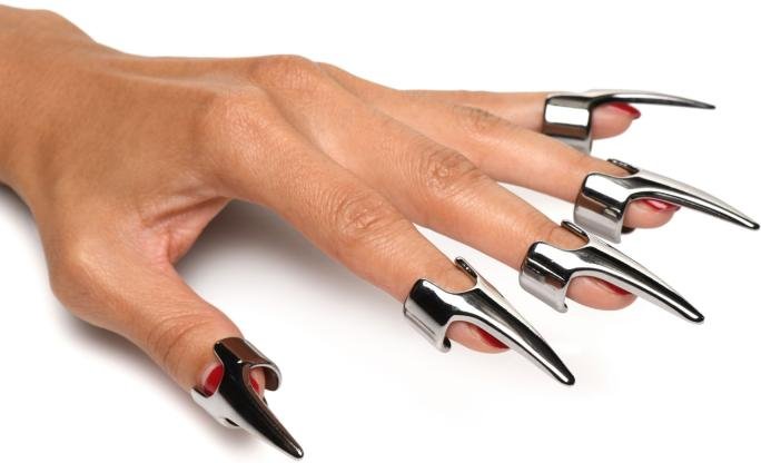 Fünfteilige Sensations-Klauenringe - Silber