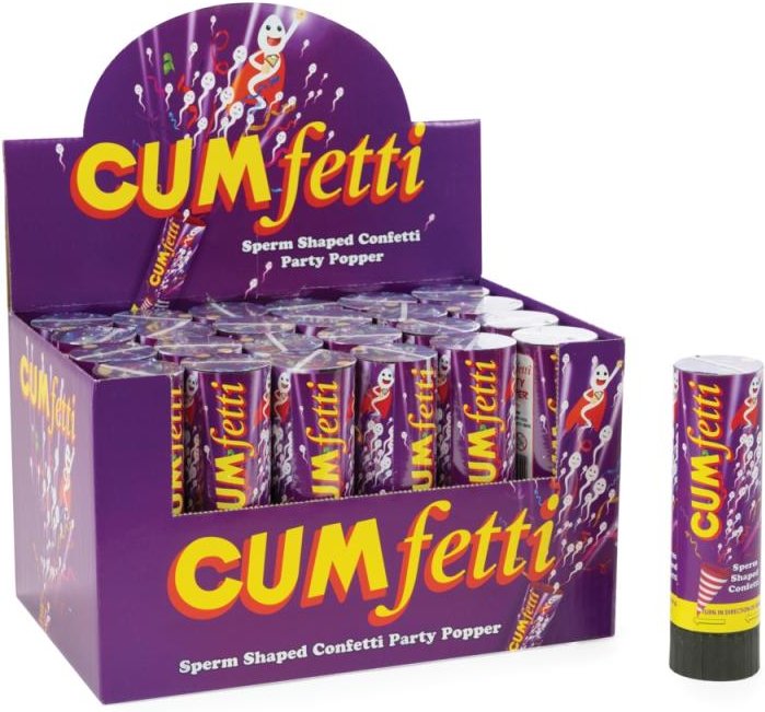 Cumfetti Sperm Shaped Confetti Party Popper