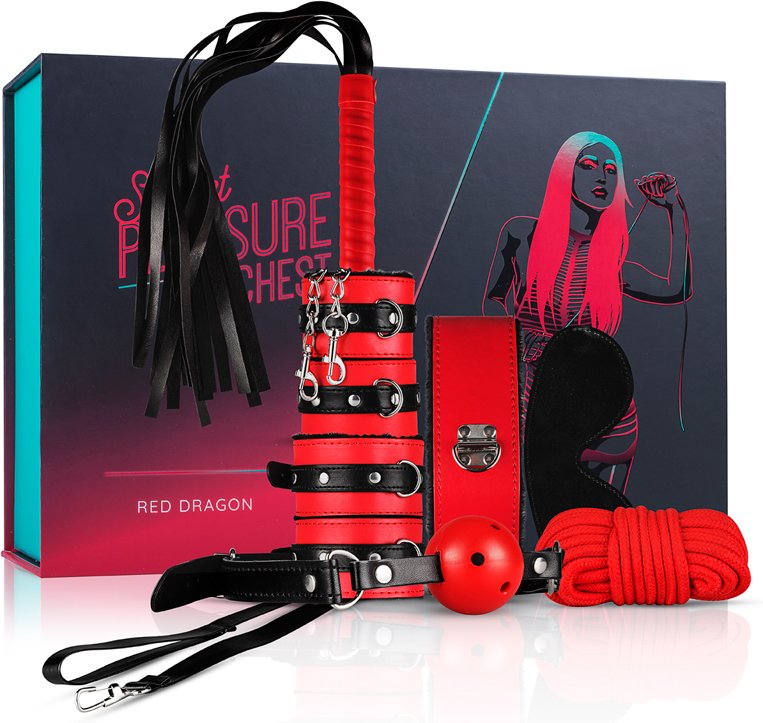 Secret Pleasure Chest »Red Dragon« BDSM Set
