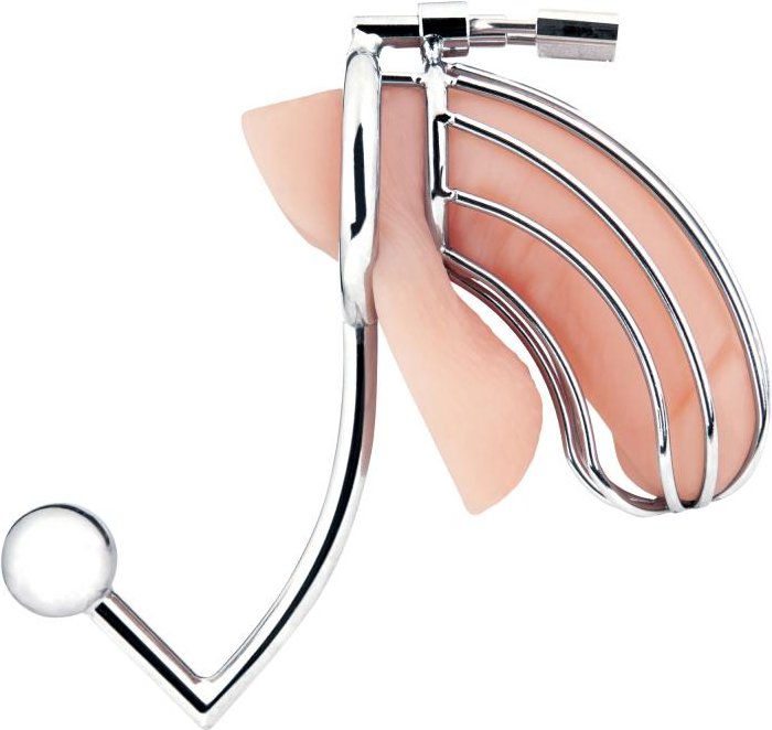 Blueline - Cock Cage With Anal Stimulator