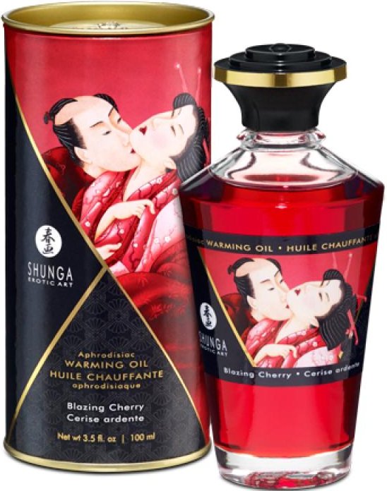 Shunga - Aphrodisierende Wärmende Öl Blazing Cherry 100 ml