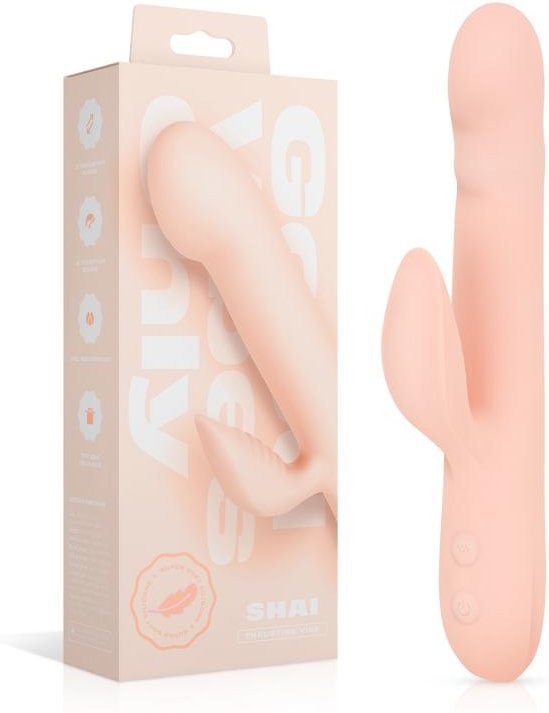 Good Vibes Only - Stoßender Vibrator - Weiches Silikon - Rosa