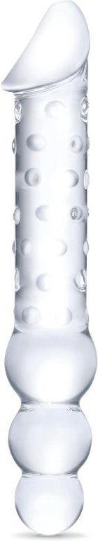 Glas - Double Ended Glass Dildo with Anal Beads