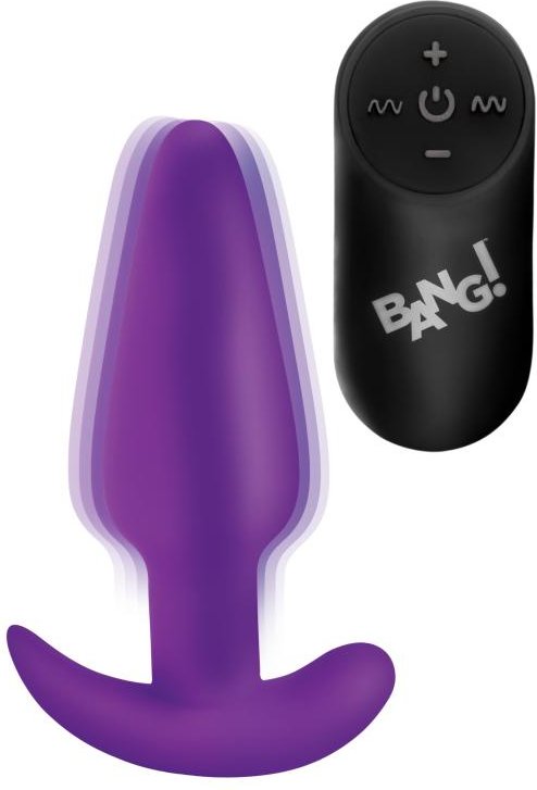 BANG! - Vibrations-Buttplug mit Fernbedienung - Lila