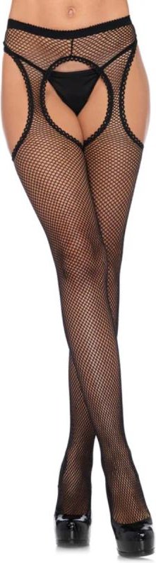 Leg Avenue - Dawn Netzstrumpfhose - Suspender Mit Muscheldetail