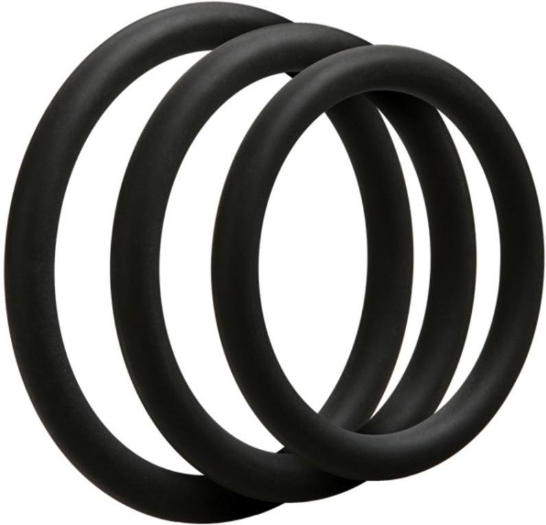 Thumbnail - Doc Johnson - OptiMALE 3 Dünne Cockring-Set - Schwarz