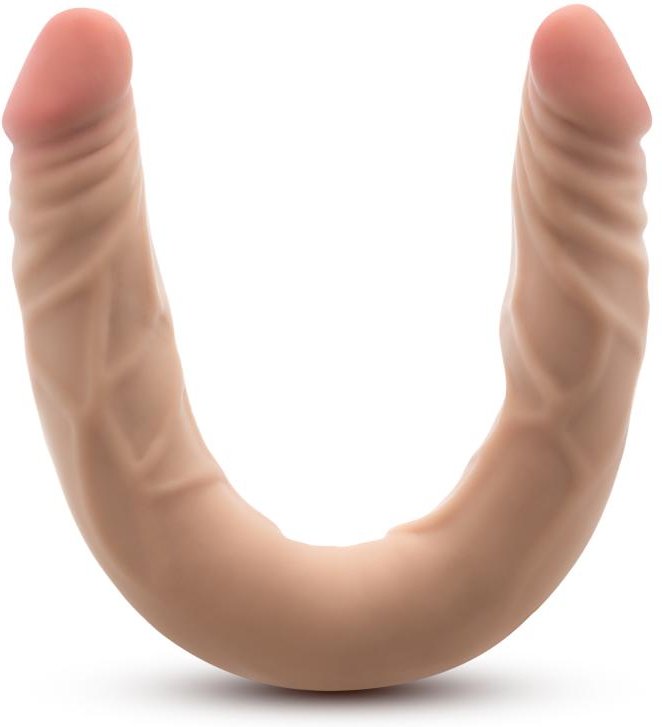 Dr. Skin – Plus 35,5 cm Flexibler Doppeldildo – Beige