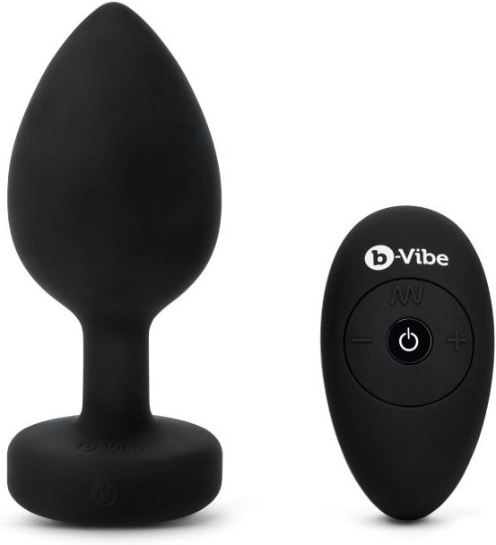 B-Vibe - Vibrating Jewel Plug XXL Black