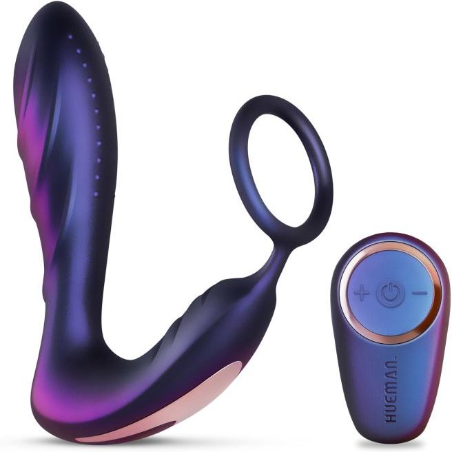 Hueman »Black Hole« Analvibrator mit Penisring