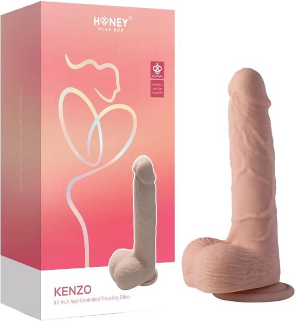HoneyPlayBox – Kenzo Stoß-Dildo mit Saugnapf – 23.9 cm