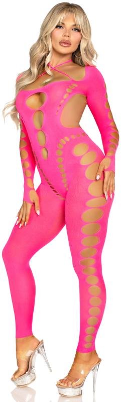 Leg Avenue - Nahtloser Bodystocking - Rosa
