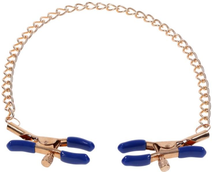 Cougar Brustwarzenklemmen mit Kette - Gold