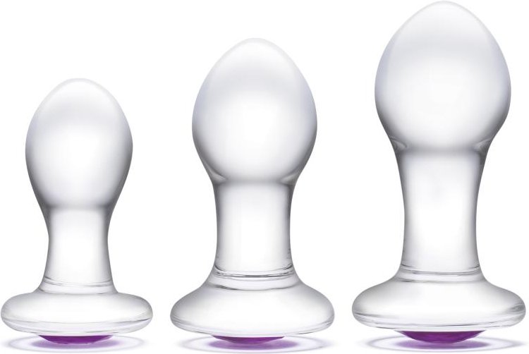 Glas - Bling Bling Glass 3 pc Anal Training Kit