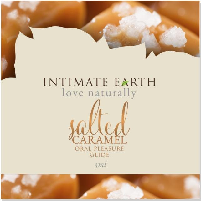Intimate Earth - Natural Flavors Glide Salted Caramel Foil 3