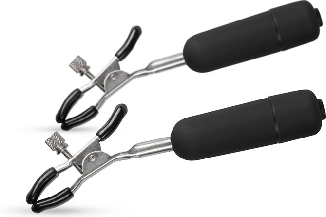 Easytoys Fetish - Nippelklemmen mit vibrierenden Kugeln