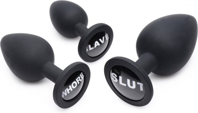 Master Series »Dirty Words« 3-teiliges Analplug-Set