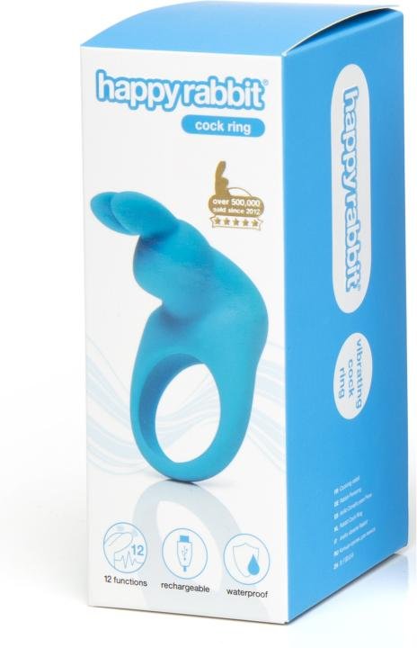 Happy Rabbit – Rabbit Penisring – Wiederaufladbar Vibrierend – Blau