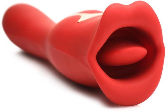 Lickgasm Kus + Doppelseitiger Kuss Vibrator - Rot