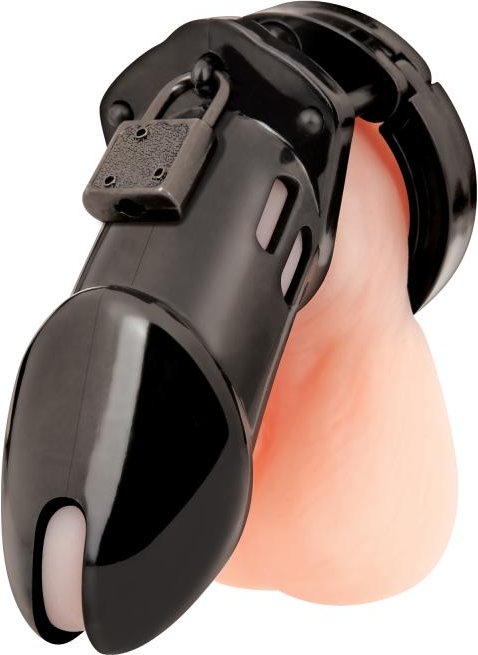 Blueline - Acrylic See-Thru Chastity Cage Black