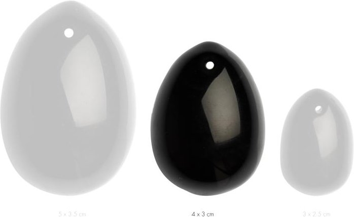 La Gemmes »Black Obsidian« Yoni-Ei Größe M
