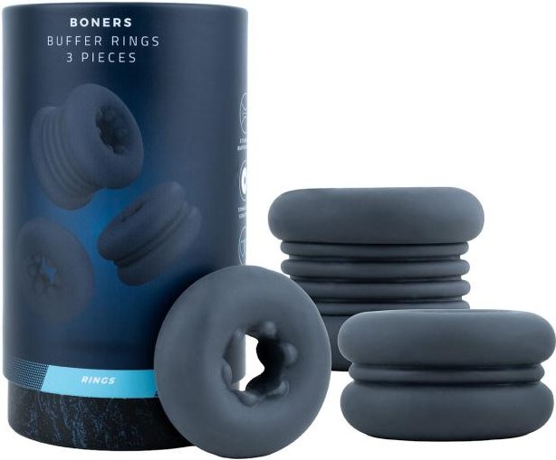 Boners - Puffer Ringe 3 Stück - Blau