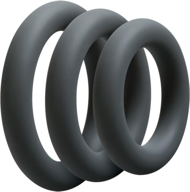 Doc Johnson - OptiMALE 3 C-Ring Set Dick - Grau